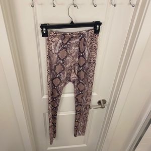 Prettylittlething snakeskin leggings